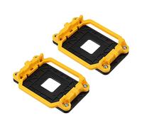 PATIKIL AM3 CPU Cooling Bracket Heatsink Bracket Cooling Mounting Sheet Plate Yellow Edge with 8 Screws for AM2 AM2+ AM3 AM3+ FM1 Motherboard Socket Pack of 2