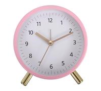 PATIKIL Analog Alarm Clock, Alarm Clock with Backlight Cute Silent Non Ticking Quartz Movement Battery Operated for Bedroom Office Living Room Desk Shelf, Pink