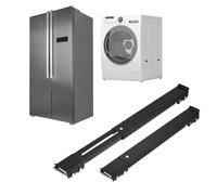 PATIKIL Appliance Rollers, 2 Pack Extendable Appliance Sliders with 24 Wheels, Easily Move Washers, Dryers, Stove, Refrigerators, Mini Fridge, Kitchen Appliances and Furniture, Black