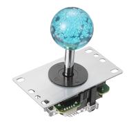 PATIKIL Arcade Joystick, 8 Ways 5A 12/14V Classic Competition Style Long Handle Joystick for Arcade Game Machine Cabinet DIY Parts, Transparent Blue