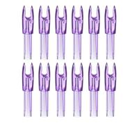 PATIKIL Archery Arrows Nocks 4.2mm, 12 Pack Plastic Insert Arrow Nock Replacement Arrow Tails for Hunting Shooting Compound Recurve Bow, Clear Purple