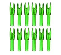 PATIKIL Archery Arrows Nocks 4.2mm, 12 Pack Plastic Insert Arrow Nock Replacement Arrow Tails for Hunting Shooting Compound Recurve Bow, Clear Green