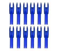 PATIKIL Archery Arrows Nocks 4.2mm, 12 Pack Plastic Insert Arrow Nock Replacement Arrow Tails for Hunting Shooting Compound Recurve Bow, Clear Blue