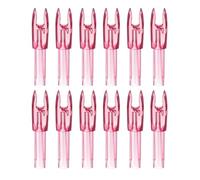 PATIKIL Archery Arrows Nocks 4.2mm, 12 Pack Plastic Insert Arrow Nock Replacement Arrow Tails for Hunting Shooting Compound Recurve Bow, Clear Pink