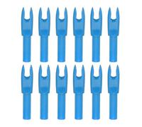 PATIKIL Archery Arrows Nocks 4.2mm, 12 Pack Plastic Insert Arrow Nock Replacement Arrow Tails for Hunting Shooting Compound Recurve Bow, Blue