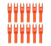 PATIKIL Archery Arrows Nocks 4.2mm, 12 Pack Plastic Insert Arrow Nock Replacement Arrow Tails for Hunting Shooting Compound Recurve Bow, Orange