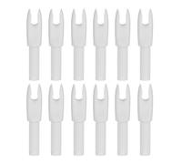 PATIKIL Archery Arrows Nocks 4.2mm, 12 Pack Plastic Insert Arrow Nock Replacement Arrow Tails for Hunting Shooting Compound Recurve Bow, White