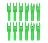 PATIKIL Archery Arrows Nocks 4.2mm, 12 Pack Plastic Insert Arrow Nock Replacement Arrow Tails for Hunting Shooting Compound Recurve Bow, Green