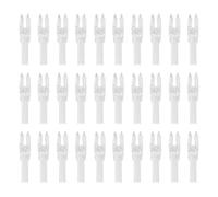 PATIKIL Archery Arrows Nocks 4.2mm, 30 Pack Plastic Insert Arrow Nock Replacement Arrow Tails for Hunting Shooting Compound Recurve Bow, Transparent White