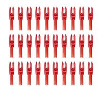 PATIKIL Archery Arrows Nocks 4.2mm, 30 Pack Plastic Insert Arrow Nock Replacement Arrow Tails for Hunting Shooting Compound Recurve Bow, Transparent Red