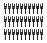 PATIKIL Archery Arrows Nocks 4.2mm, 30 Pack Plastic Insert Arrow Nock Replacement Arrow Tails for Hunting Shooting Compound Recurve Bow, Black