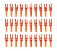PATIKIL Archery Arrows Nocks 4.2mm, 30 Pack Plastic Insert Arrow Nock Replacement Arrow Tails for Hunting Shooting Compound Recurve Bow, Transparent Orange