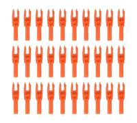 PATIKIL Archery Arrows Nocks 4.2mm, 30 Pack Plastic Insert Arrow Nock Replacement Arrow Tails for Hunting Shooting Compound Recurve Bow, Orange