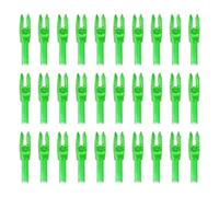 PATIKIL Archery Arrows Nocks 4.2mm, 30 Pack Plastic Insert Arrow Nock Replacement Arrow Tails for Hunting Shooting Compound Recurve Bow, Transparent Green