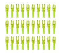 PATIKIL Archery Arrows Nocks 4.2mm, 30 Pack Plastic Insert Arrow Nock Replacement Arrow Tails for Hunting Shooting Compound Recurve Bow, Transparent Yellow