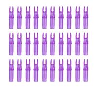 PATIKIL Archery Arrows Nocks 6.2mm, 30 Pack Plastic Insert Arrow Nock Replacement Arrow Tails for Hunting Shooting Compound Recurve Bow, Transparent Purple