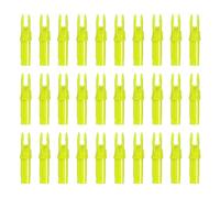 PATIKIL Archery Arrows Nocks 6.2mm, 30 Pack Plastic Insert Arrow Nock Replacement Arrow Tails for Hunting Shooting Compound Recurve Bow, Yellow