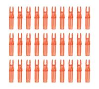 PATIKIL Archery Arrows Nocks 6.2mm, 30 Pack Plastic Insert Arrow Nock Replacement Arrow Tails for Hunting Shooting Compound Recurve Bow, Transparent Orange