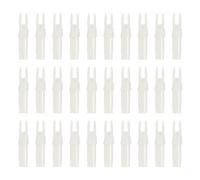 PATIKIL Archery Arrows Nocks 6.2mm, 30 Pack Plastic Insert Arrow Nock Replacement Arrow Tails for Hunting Shooting Compound Recurve Bow, White
