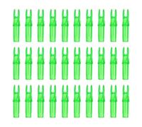 PATIKIL Archery Arrows Nocks 6.2mm, 30 Pack Plastic Insert Arrow Nock Replacement Arrow Tails for Hunting Shooting Compound Recurve Bow, Transparent Green