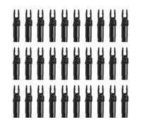 PATIKIL Archery Arrows Nocks 6.2mm, 30 Pack Plastic Insert Arrow Nock Replacement Arrow Tails for Hunting Shooting Compound Recurve Bow, Black