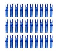 PATIKIL Archery Arrows Nocks 6.2mm, 30 Pack Plastic Insert Arrow Nock Replacement Arrow Tails for Hunting Shooting Compound Recurve Bow, Transparent Blue