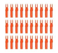 PATIKIL Archery Arrows Nocks 6.2mm, 30 Pack Plastic Insert Arrow Nock Replacement Arrow Tails for Hunting Shooting Compound Recurve Bow, Orange