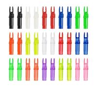 PATIKIL Archery Arrows Nocks 6.2mm, 30 Pack Plastic Insert Arrow Nock Replacement Arrow Tails for Hunting Shooting Compound Recurve Bow, Multicolor