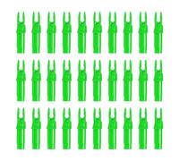 PATIKIL Archery Arrows Nocks 6.2mm, 30 Pack Plastic Insert Arrow Nock Replacement Arrow Tails for Hunting Shooting Compound Recurve Bow, Green