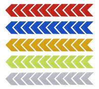 PATIKIL Arrow Reflective Stickers, 50 Pack 2.6" High Visibility Waterproof Warning Safety Sticker Outdoor Reflectors for Bikes Motorcycles Helmets, 5 Colors