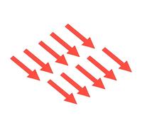 PATIKIL Arrow Sticker 2 Inch, 4 Sheet Directional Sign PVC Adhesive Removable Floor Decal for Floor Wall Marking, Red