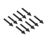 PATIKIL Arrow Sticker 2 Inch, 6 Sheet Directional Sign PVC Adhesive Removable Floor Decal for Floor Wall Marking, Black