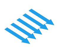 PATIKIL Arrow Sticker 5 Inch, 4 Sheet Directional Sign PVC Adhesive Removable Floors Decal for Floors Wall Marking, Sky Blue