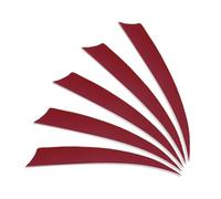 PATIKIL Arrows Vanes 4 Inch, 25 Pack Left Wing Arrow Feather Turkey Fletching Archery Accessories for DIY Target Shooting Hunting, Red