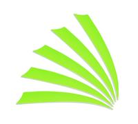 PATIKIL Arrows Vanes 4 Inch, 25 Pack Left Wing Arrow Feather Turkey Fletching Archery Accessories for DIY Target Shooting Hunting, Neon Green