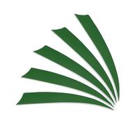 PATIKIL Arrows Vanes 4 Inch, 25 Pack Left Wing Arrow Feather Turkey Fletching Archery Accessories for DIY Target Shooting Hunting, Dark Green