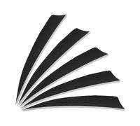 PATIKIL Arrows Vanes 4 Inch, 25 Pack Right Wing Arrow Feather Turkey Fletching Archery Accessories for DIY Target Shooting Hunting, Black