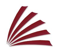 PATIKIL Arrows Vanes 4 Inch, 25 Pack Right Wing Arrow Feather Turkey Fletching Archery Accessories for DIY Target Shooting Hunting, Red