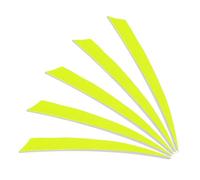 PATIKIL Arrows Vanes 5 Inch, 25 Pack Left Wing Arrow Feather Turkey Fletching Archery Accessories for DIY Target Shooting Hunting, Neon Yellow