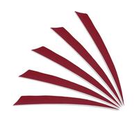 PATIKIL Arrows Vanes 5 Inch, 25 Pack Left Wing Arrow Feather Turkey Fletching Archery Accessories for DIY Target Shooting Hunting, Red