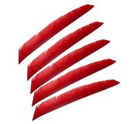PATIKIL Arrows Vanes, 50 Pack 11 Inch Turkey Feather Arrow Fletching Archery Arrow Feather Right Wing Shield Fletch for DIY Target Shooting, Red