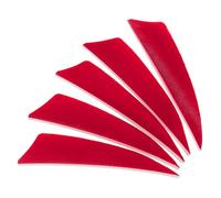 PATIKIL Arrows Vanes 50 Pack 3 Inch Arrow Turkey Feather Fletch Left Wing Fletching Red for DIY Target Shooting