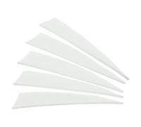 PATIKIL Arrows Vanes 50 Pack 4 Inch Arrow Turkey Feather Fletch Left Wing Fletching White for DIY Target Shooting