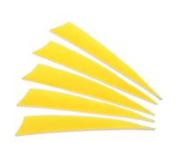 PATIKIL Arrows Vanes 50 Pack 4 Inch Arrow Turkey Feather Fletch Left Wing Fletching Yellow for DIY Target Shooting
