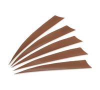 PATIKIL Arrows Vanes 50 Pack 5 Inch Arrow Turkey Feather Fletch Right Wing Fletching Brown for DIY Target Shooting