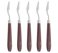 PATIKIL Art Spatula, 5 Pcs 12mm Stainless Steel Flexible Palette Knife Painting Knife Painting Spatula Oil Painting Mixing Scraper with Plastic Handle for Canvas Acrylic Painting, Red