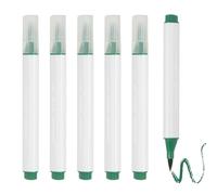 PATIKIL Art Watercolor Brush Pen, 6 Pcs Triangular Soft Tip Watercolor Pen for Offices Crafts Scrapbooks Writing Journaling Drawing Calligraphy, Dark Green