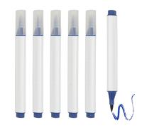 PATIKIL Art Watercolor Brush Pen, 6 Pcs Triangular Soft Tip Watercolor Pen for Offices Crafts Scrapbooks Writing Journaling Drawing Calligraphy, Dark Blue