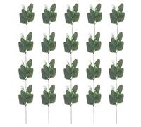 PATIKIL Artificial Eucalyptus Leaves, 20 Pcs Eucalyptus Stems Bulk Fake Silk Silver Dollar for Wedding Artificial Greenery Decoration Floral Bouquets Wreath Decor, Green