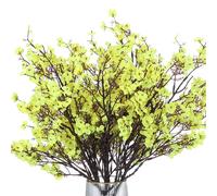 PATIKIL Artificial Flowers, 9pcs European Fake Flowers DIY Bouquet Fake Floral for Home Garden Kitchen Decor Wedding Party Decoration Yellow